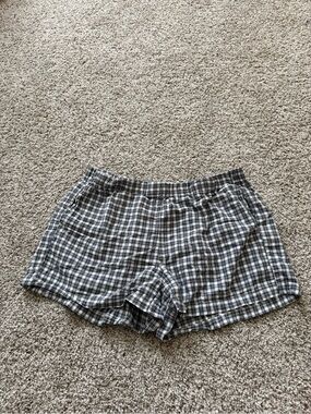Brandy Melville Black & White Plaid Lounge Shorts